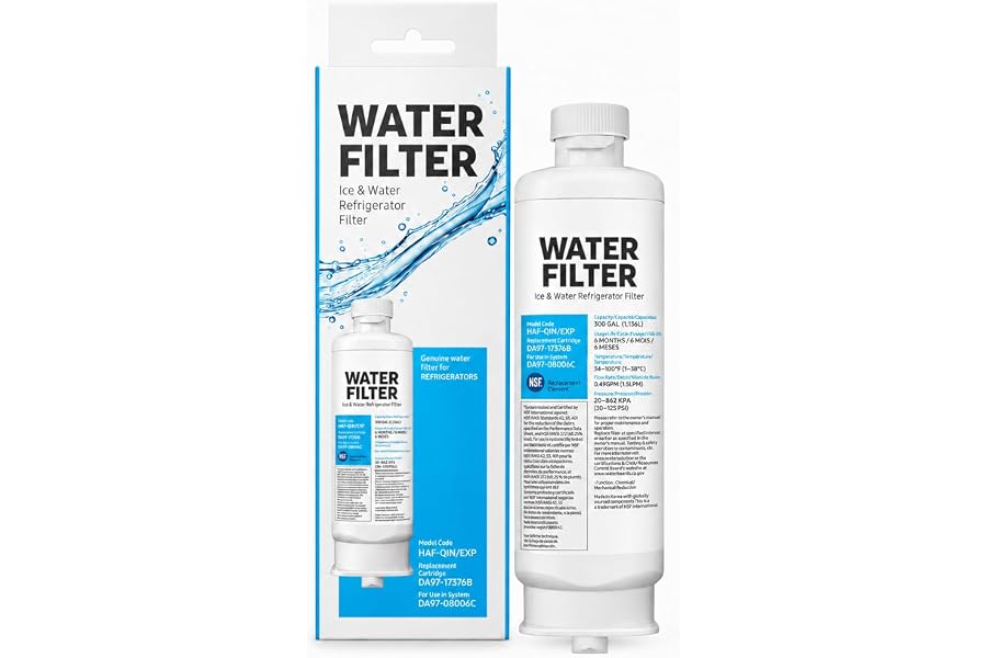 Water Filter Replacement for Samsung DA97-17376B, HAF-Qin/EXP, DA97-08006C, RF28R7201SR, RF28R7351SG, RS27T5200SR - AFT1000T Faucet Mount Water Purification Unit