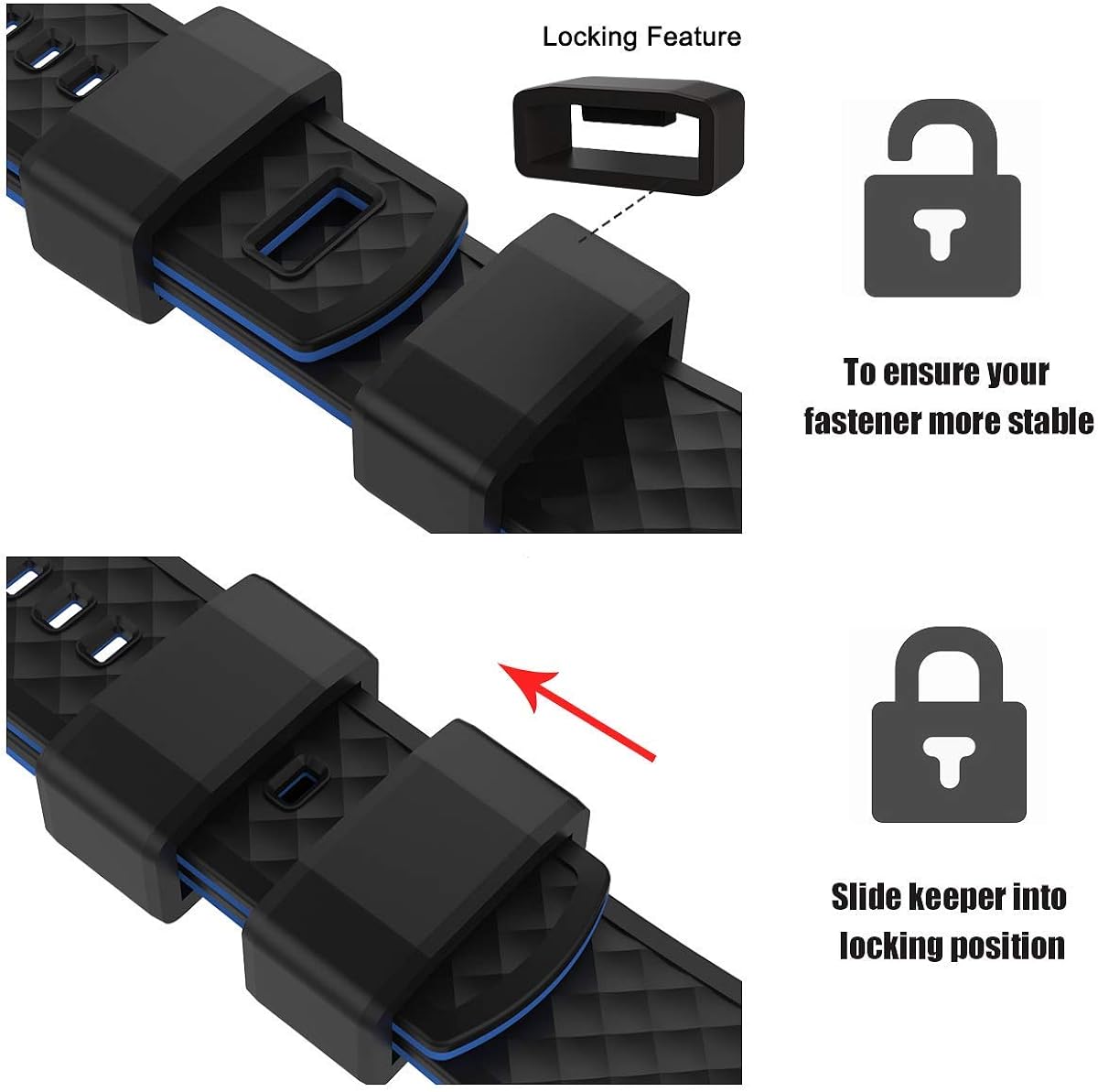 Ritche Silicone Watch Bands 18mm 19mm 20mm 21mm 22mm 23mm 24mm Quick Release Rubber Watch Bands for Men | 