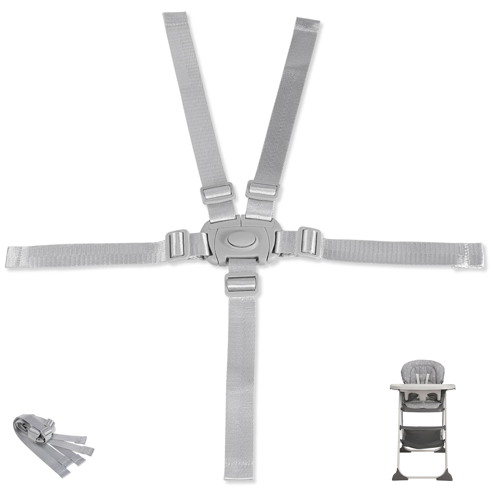 Photo 1 of [2 Packs] High Chair Straps Replacement Compatible with Graco Highchairs, Long Adjustable High Chair Belt