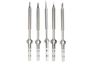 5PCS Soldering Iron Tips,TS100 Series Rapid Heating Replacement Tip for Pinecil TS100 | TS101 Soldering Iron,Easy to Instal S