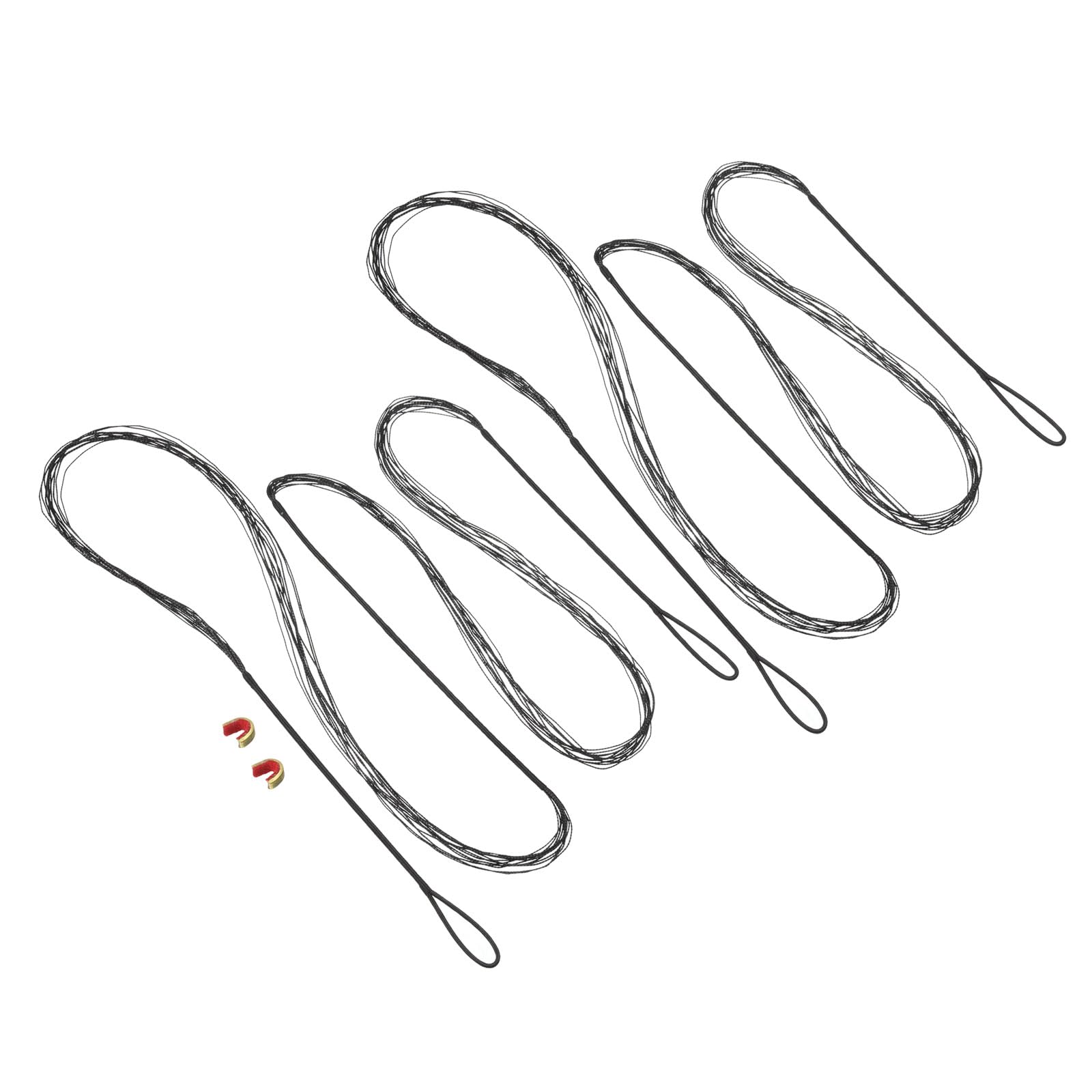 PATIKIL Bow String Replacement,12 Strands Recurve Bowstring with Nock Point for AMO 68" Traditional Bow, Black