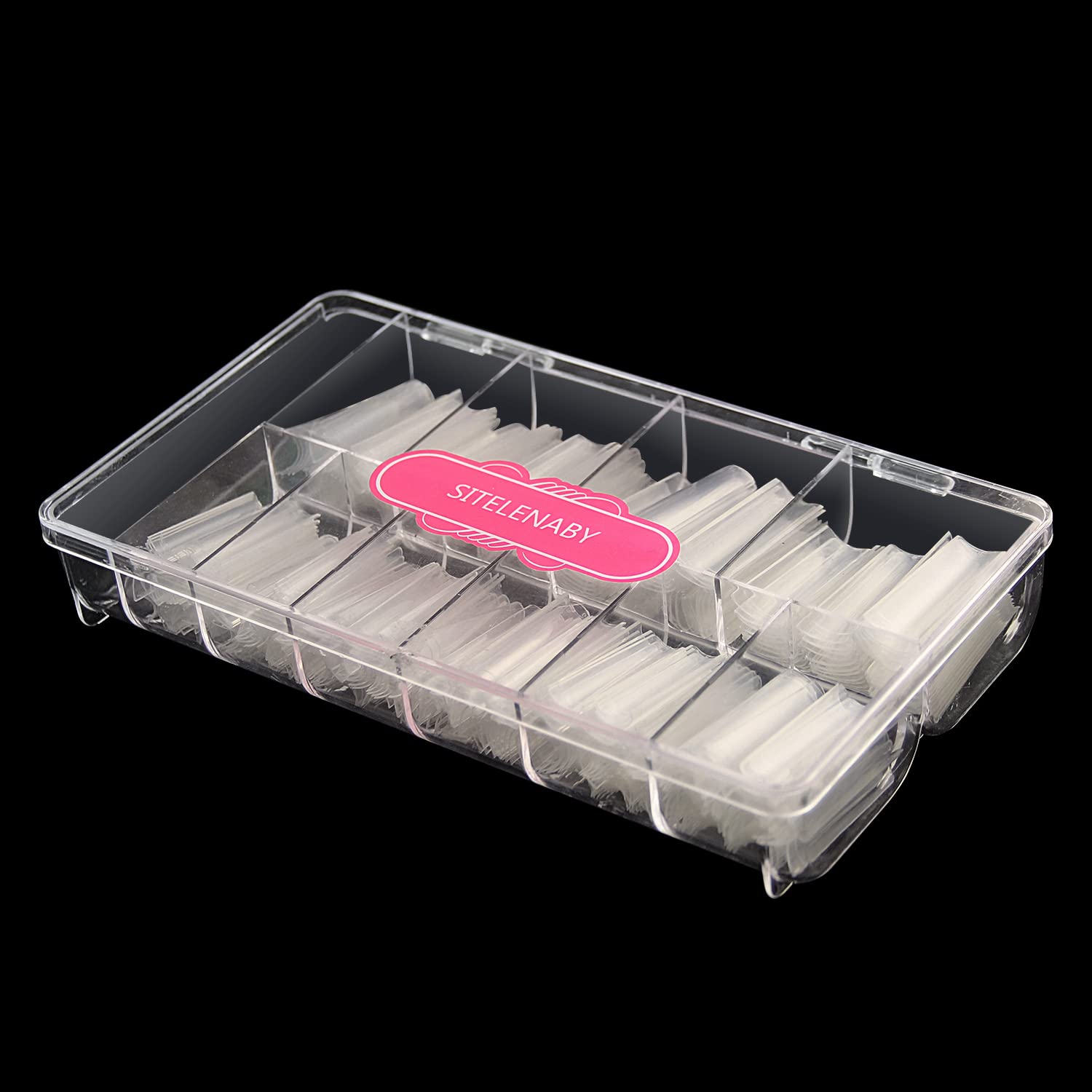 No C Curve XXL Square Nail Tips-Clear Acrylic Nails Square Shape Nail Tips SITELENABY 500 pcs Flattened Half Cover False Nails for Nail Salons and DIY French ABS Nail Tips (xxl Long Sqare No c curve) - Image 7