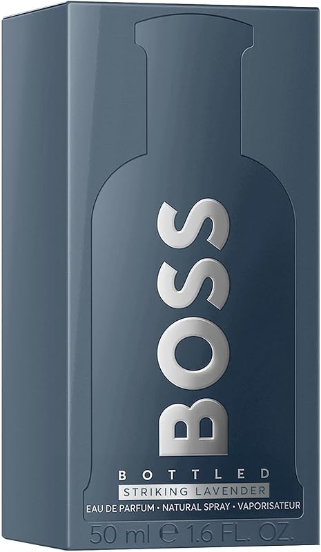 Eau de parfum de lavanda engarrafada BOSS – fragrância herbácea para homens – com lavanda branca, lavanda azul e musgo – fragrância duradoura