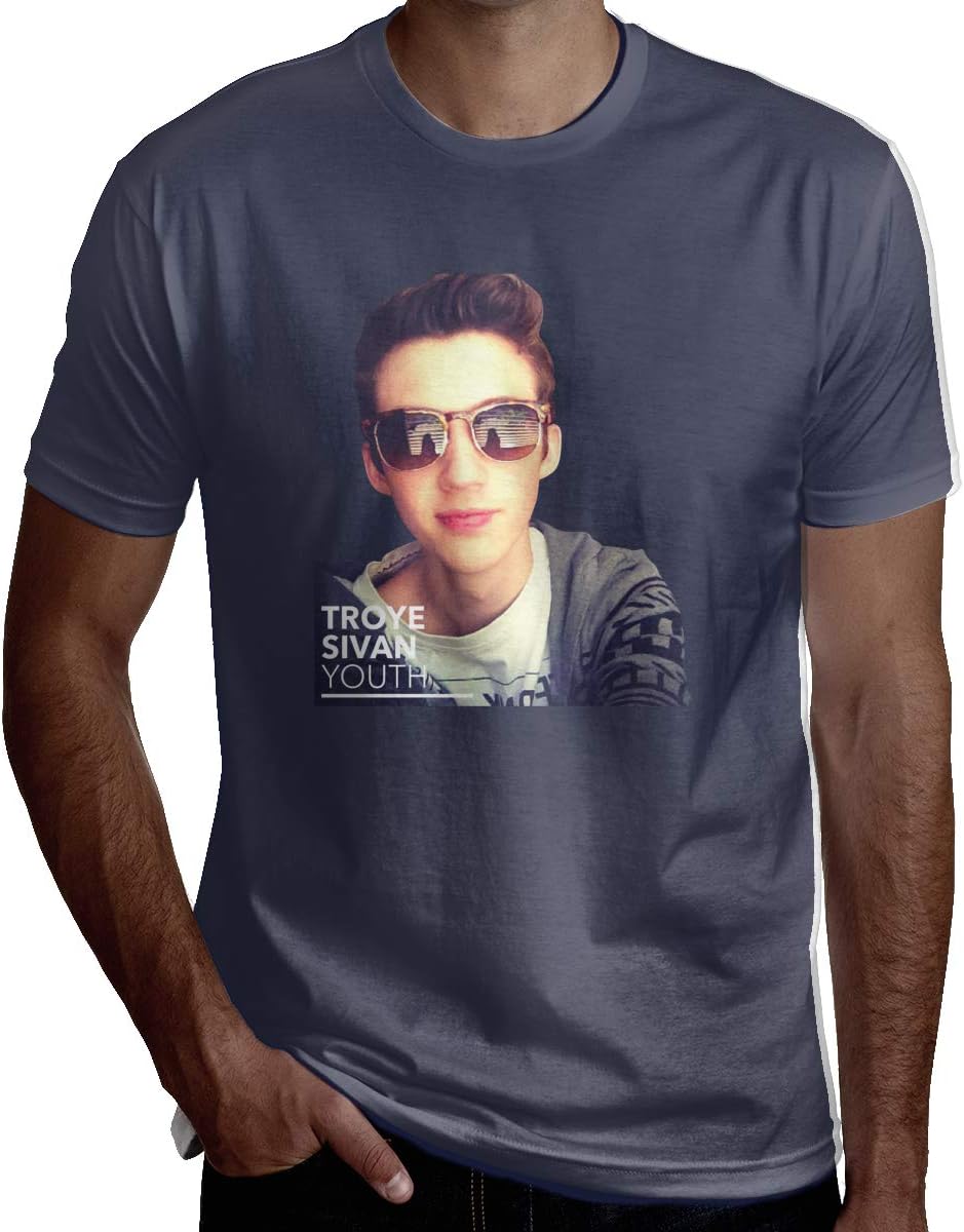 Takeyia Black Troye Sivan 2019 Tee Handsome Combed Cotton T-Shirts for Mens Short Sleeve
