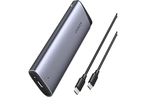 UGREEN M.2 NVMe SSD Enclosure 10Gbps USB 3.2 Gen 2 (10 Gbps) to NVME PCI-E M-Key/(B+M) Key Solid State Drive External Enclosu