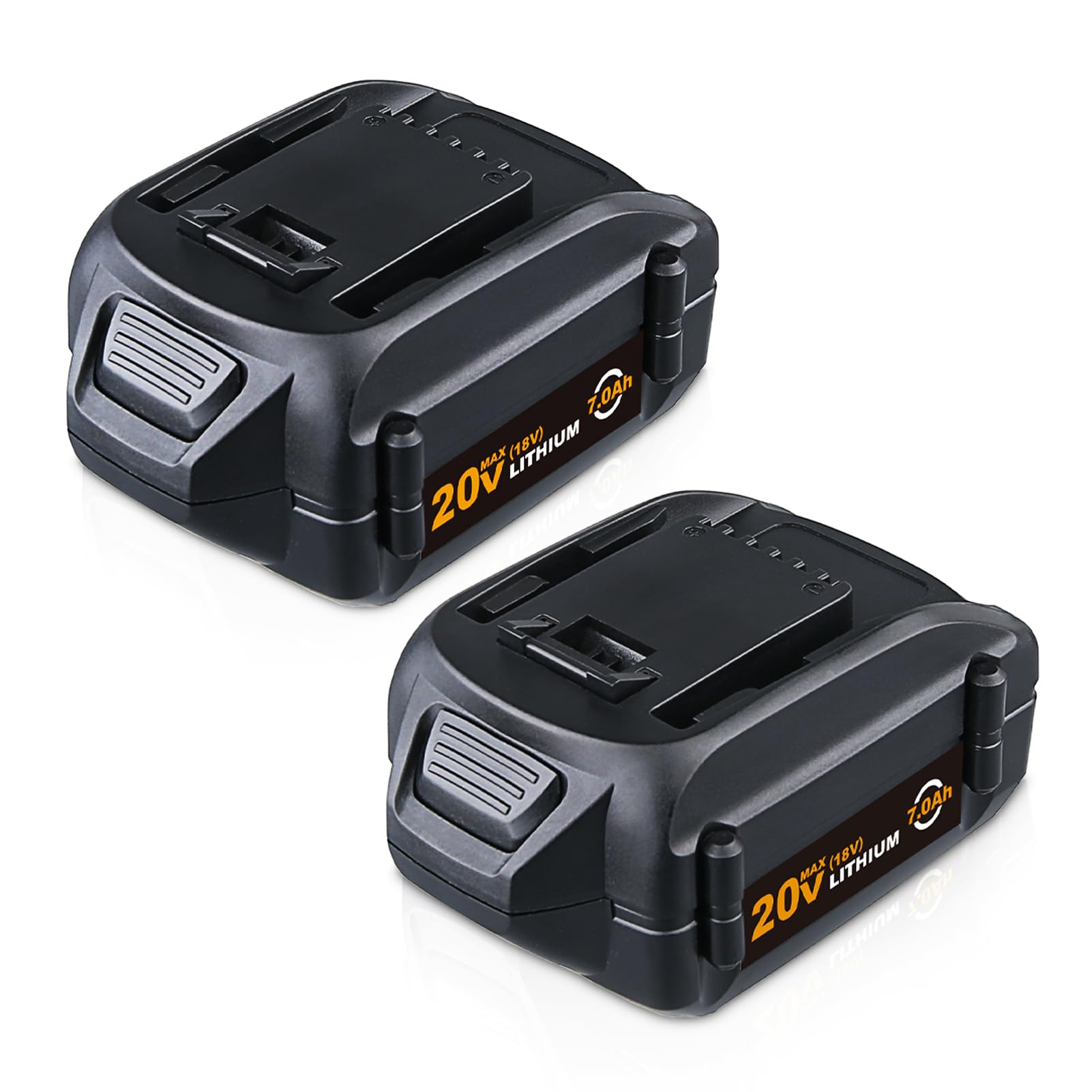 Photo 1 of FERRYBOAT WA3520 7.0Ah Replacement for Worx 20V Battery Lithium Ion Battery WA3578 WA3525 WA3520 WA3575 WG151s WG155s WG251s WG540s WG890 WG891 WG255s WG545s Cordless Power Tools 2Pack