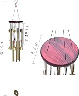 Bwinka Chinese Traditional Wind Chimes 10 Tubes 5 Bells 85cm Garden Decor view 2