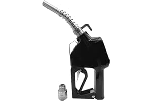 MENAITEK-11A 3/4" inch NPT Automatic Shut-off fuel nozzles(Black+Hook)With 360 degree Swivel Used FOR Diesel Petrol Gasoline Kerosene 3-Notch Hold Open Clip High Flow Rate 16 GPM 13/16" Spout(OD=20MM)