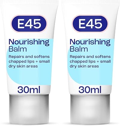 E45 Moisturising Lip Balm 30ml Pack of 2 for Dry Lips Vitamin E