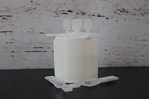 Znet3D Eye Drop Vials Holder & Storage with a Pressure-Fitted lid - Holds 7 Single Use Disposable Vials - Keep Your Eye Drop vials Organized and Clean (White)