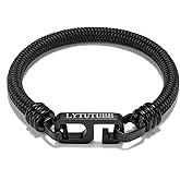 LYTUTUBB Rope Bracelet for Men & Women - Stainless Steel Clasp Waterproof and Fade-Resistant Handmade - Gift Idea for Daily Wear, Outdoor Sports