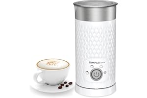 SIMPLETASTE Milk Frother, 4-in-1 Electric Milk Steamer, Automatic Warm and Cold Foam Maker and Milk Warmer for Latte, Cappuccinos, Macchiato