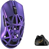 MK x WLMOUSE Beast X Mini Pro Wireless 8K Mouse with Solid Sides (OM Optical, Purple)
