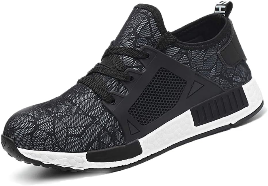 Breathable Steel Toe Caps Safety Shoes for Women Men, Lightweight Work Sneakers for Construction Industrial, Running Sport Trainers