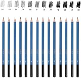 H & B Drawing Sketching Pencils Set 35 Pack Art Kit with Sketch Pad Case view 4