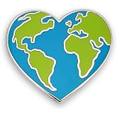 Pinsanity Earth Heart Enamel Lapel Pin