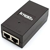 iCreatin 48V POE Injector Adapter Power supply,10/100Mbps IEEE 802.3af Compliant, Up to 100M (328 Feet), for Most Cisco / Polycom / Aastra Phones and more