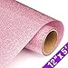 Pink Glitter HTV Glitter Heat Transfer Vinyl 12in.x5ft Glitter HTV Vinyl Iron on Vinyl for Cricut T Shirts by TransWonder (Baby Pink)
