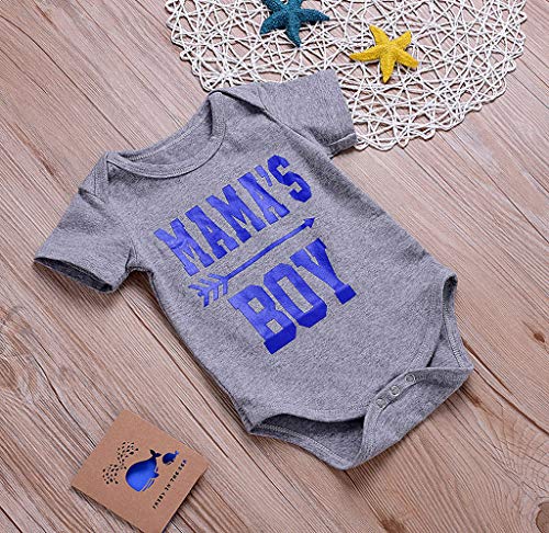 ❤️ Mealeaf ❤️ Infant Baby Boys&Girls Letter Print Jumpsuit Romper Bodysuit Sunsuit Clothes （3m-24m） - Thumbnail 2