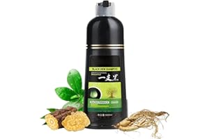 500ml Yaguan Black Dew Shampoo for Grey Hair - 3 in 1 Black Hair Dye Shampoo for Women Men
