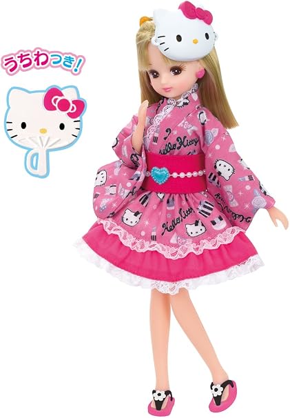 Amazon リカちゃん ドール ハローキティ だいすき リカちゃんゆかたワンピ 人形 ドール おもちゃ