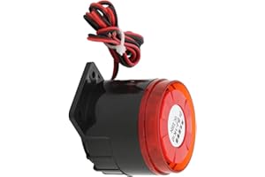 12V/24V/220V Wall Mount Alarm 115dB Loud Sound with Flashing Light IP54 Security Device for Home Business Metal ABS Alarm wit