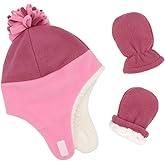 Baby Boy Sherpa Hats and Mittens Set Toddler Gloves Warm Fleece Winter Hat Baby Girl