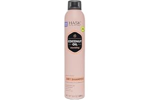 HASK Coconut Oil Nourishing Dry Shampoo – Absorbs Oil, Adds Volume & Light Texture, Nourishes Hair, No Sulfates or Parabens, Cruelty-Free – 8.1oz