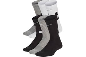 Nike unisex-child Kid's Everyday Cushioned Graphic Crew Socks (6 Pair)