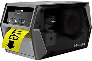 Makeid D50 Industrial Label Printer, Desktop Label Maker 2" Print Head, Mobile APP & PC Editor Compatible, 2600mAh Li-ion Battery, Come with 1.97" W x 26.24ft L Label Heavy-Duty Labeler for Job Sites