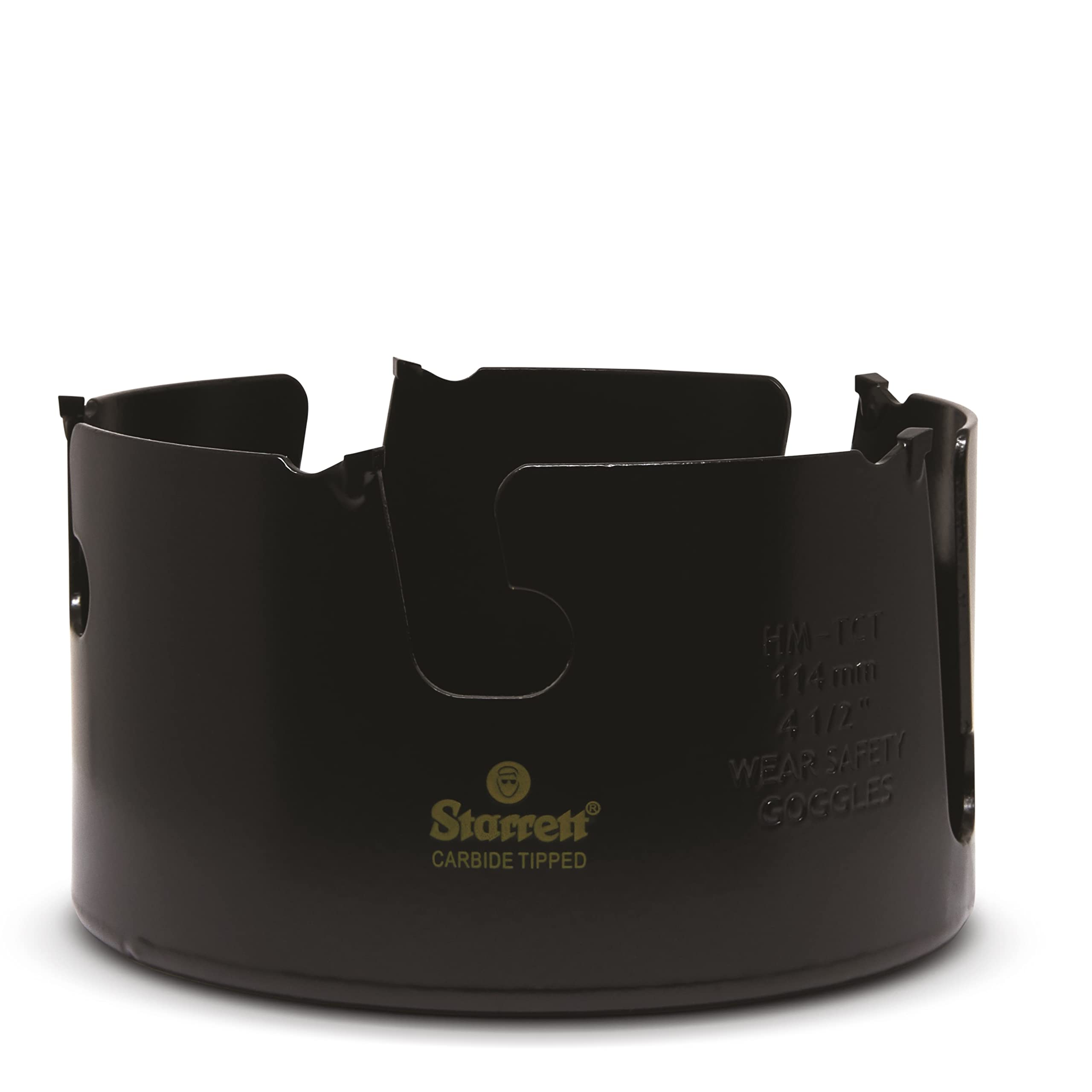 Starrett Tungsten Carbide Tipped Holesaw - MPH0412 Multi Purpose Cut TCT Hole Saw Cutter - For Wood MDF Plastics Ceramic Wall Tiles - 114 mm,Black,Yellow