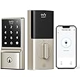eufy Security Smart Lock C210, Keyless Entry Door Lock for Front Door, Built-in WiFi Deadbolt, No Bridge Required, Easy Installation, Touchscreen Keypad, App Remote Control, 4 AA Batteries, Nickel