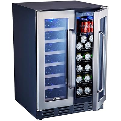 Buy Kalamera Beverage And Wine Cooler 24 Inch With Seamless Steel Door Dual Zone For Built In And Freestanding Beer Wine Soda And Drink Mini Fridge Drinks Fridge At