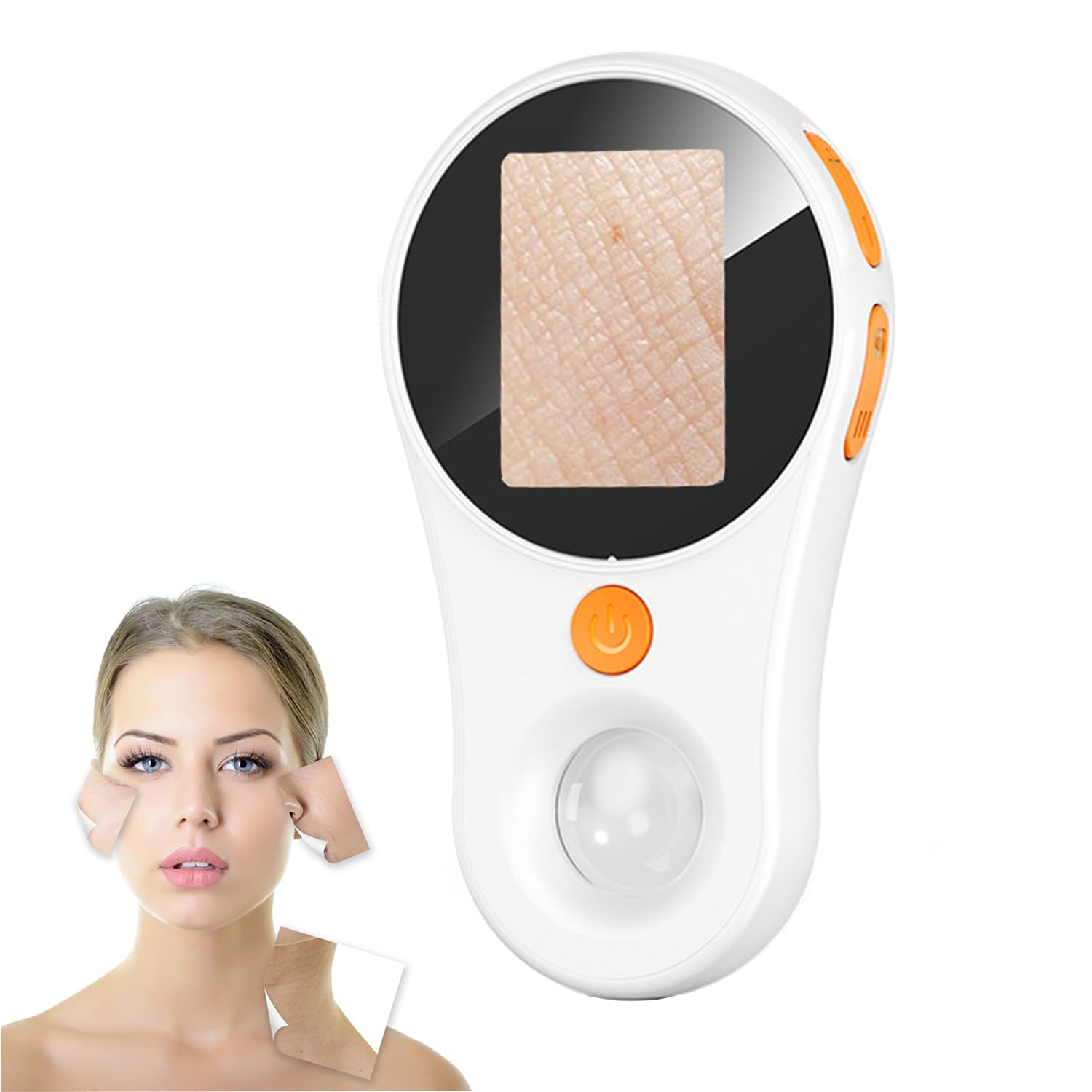 Photo 1 of JBMBHC Handheld Dermatoscope Skin Analyzer Machine, Wireless Portable Digital Microscope with 1080P IPS Screen 8 LEDs, 500X Magnifier, for Scalp/Hair Trichomes Facial Skin Dermatoscope