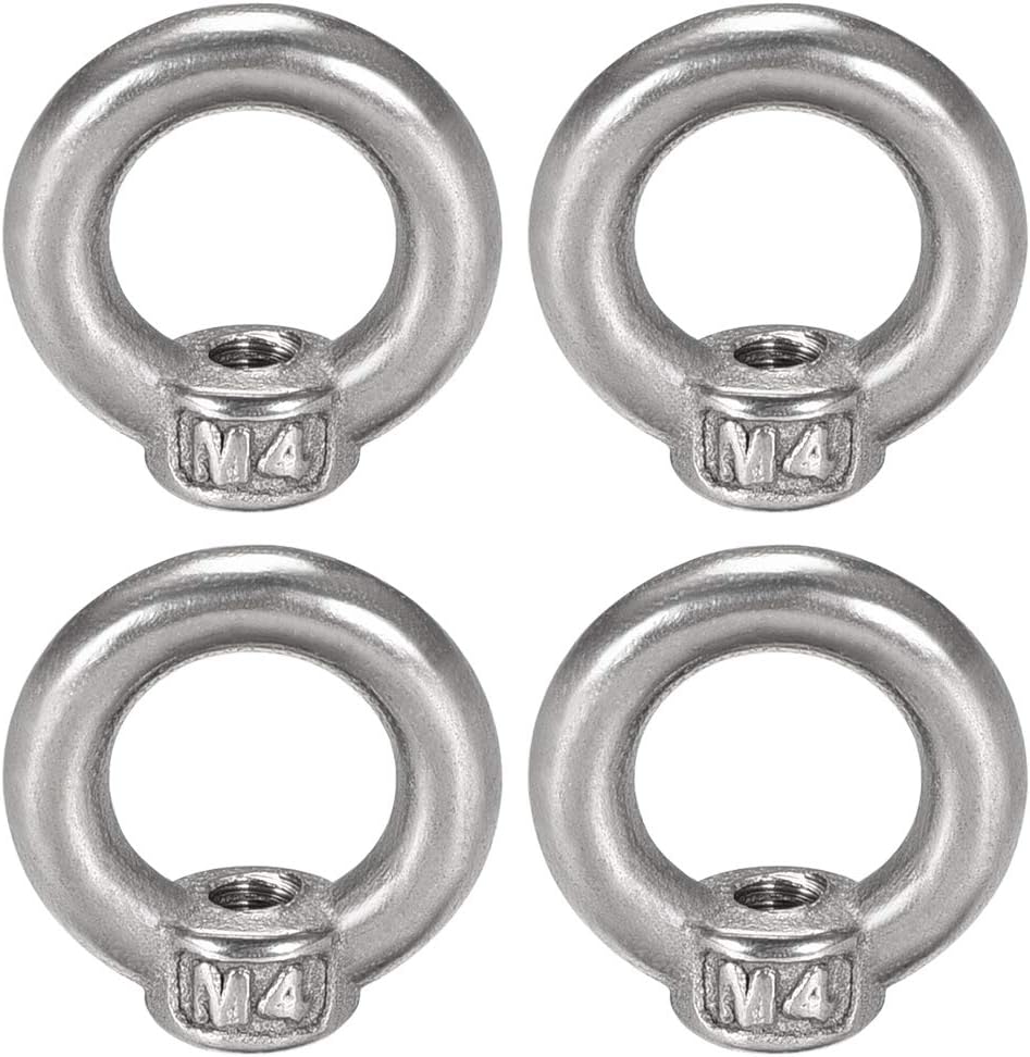 uxcell Lifting Eye Nut M4 Female Thread 304 Stainless Steel