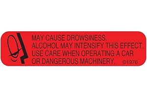 Pharmex 1-X "May Cause" Permanent Paper Label, 1 9/16" x 3/8", Red, Pack of 1000