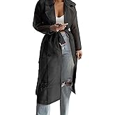 SOMTHRON Women's Sheer Mesh Long Sleeve Jacket Summer See Through Belted Button Down Lightweight Cardigan