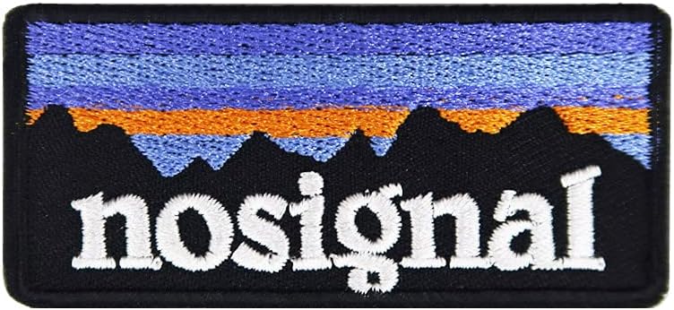Mixed Media - Nosignal Outdoor Sports Embroidered Iron On Patch Funny Meme Hat Pin DIY