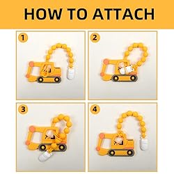 Baby Food Grade Silicone Carrier Vehicle Teether