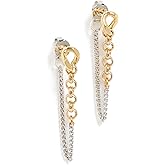 SHASHI Women's Kelly Two Tone Chain Earrings, Silver/Gold, One Size
