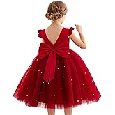 KAQININI Flower Girl Dress Wedding Guest Ruffle Tulle Satin Party Birthday Princess Dresses Pageant Gown Kids Short