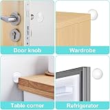 Vicloon 6Pcs Silicone Door Stopper Wall Protector Bumper Pads Transparent 1.57in view 4