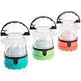 Dorcy 41-3019 4 LED Mini Lantern with Hanging Hooks and Batteries, Assorted Colors, clear (Pack of 3), Green