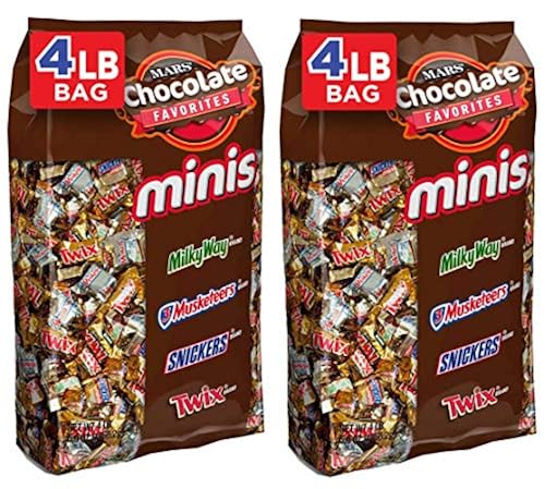 SNICKERS, TWIX, MILKY WAY & 3 MUSKETEERS Minis Size Chocolate Halloween ...