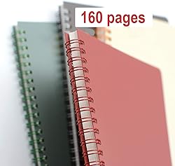 Yansanido Spiral Notebook, 4 Pcs 8.3 Inch x 5.9