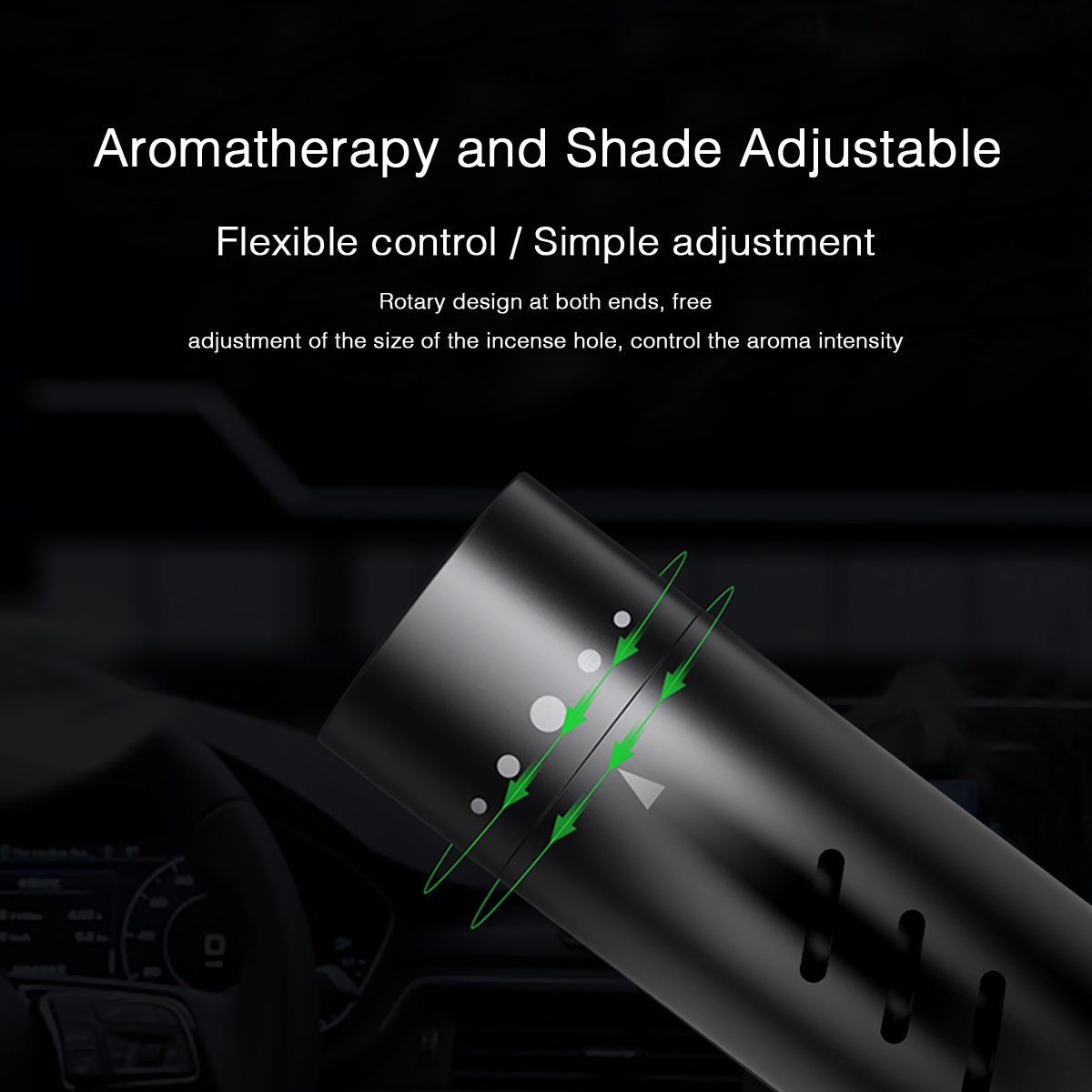 Auto Lufterfrischer, Aromatherapie Luftreiniger, Aromatherapie Diffusor - Orime Auto Mini Ionisator mit 5 Düften für Fahrzeug-Schlafzimmer Büro Reisen – Geburtstagsgeschenk - Valentinsgeschenk - Geschenk für frauen （Gold）