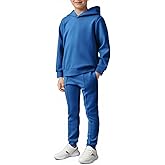 Haloumoning Boys Athletic Sweatsuit Kids Fashion Hoodies and Sweatpants Clothing Sets with Pockets 5-14Y
