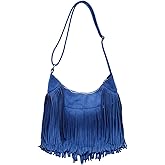 RJDBBD Women Vintage Suede Fringe Hobo Bag Tote Shoulder Bag Crossbody Bag and Hippie Western Cowgirl Purse Shoulder Bag