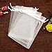 G2PLUS 100PCS White Organza Bags, 4x6 in Sheer Mesh Drawstring Gift Bags, Jewelry Pouches Candy Bag for Christmas, Wedding Favors