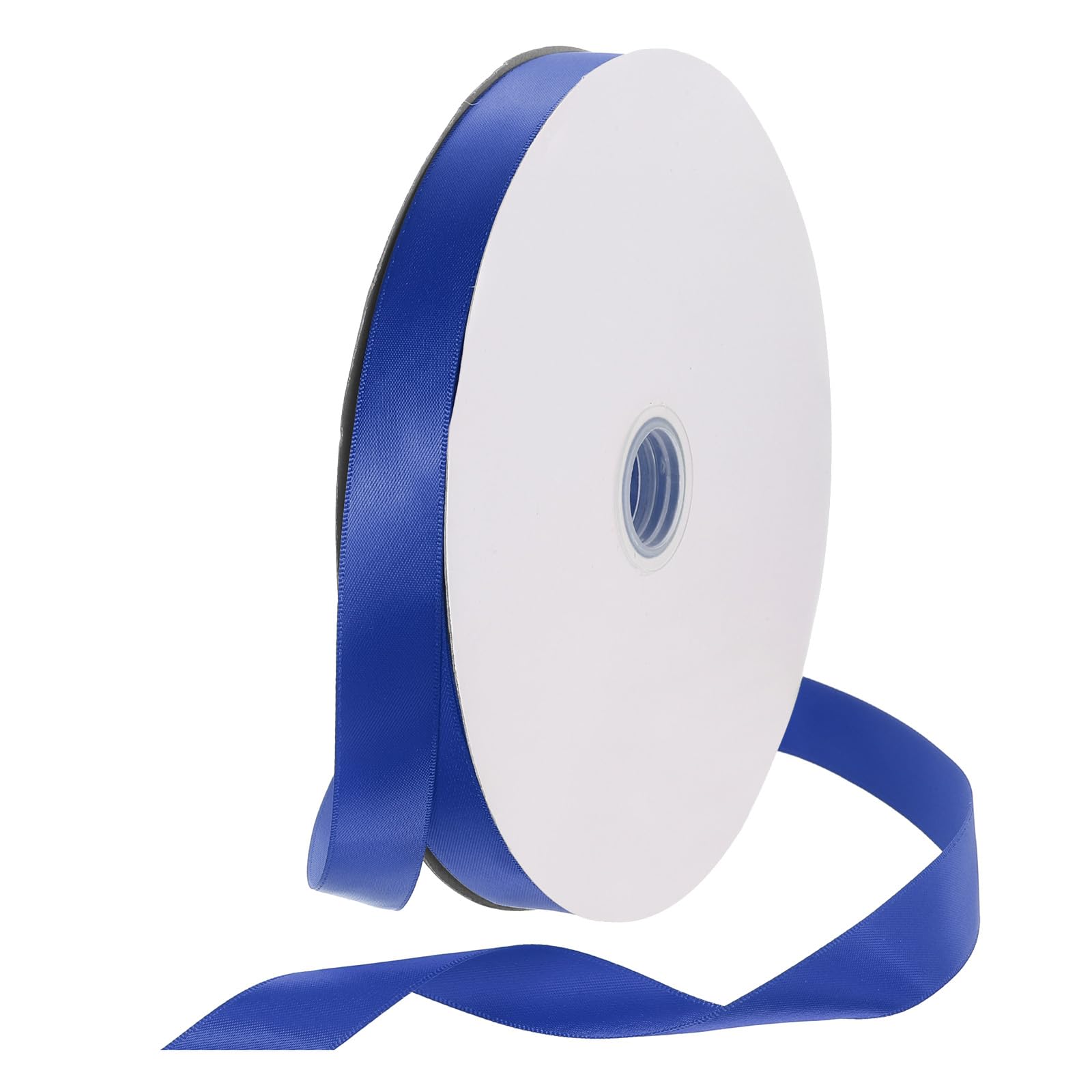 Rebower 20mm Satin Ribbon 91m Thick Double Face Grosgrain Silk Ribbon, [for Gift Wrapping, Hair Bows, Wedding, Cake, Flower] - 100 Yard/300ft/ Blue
